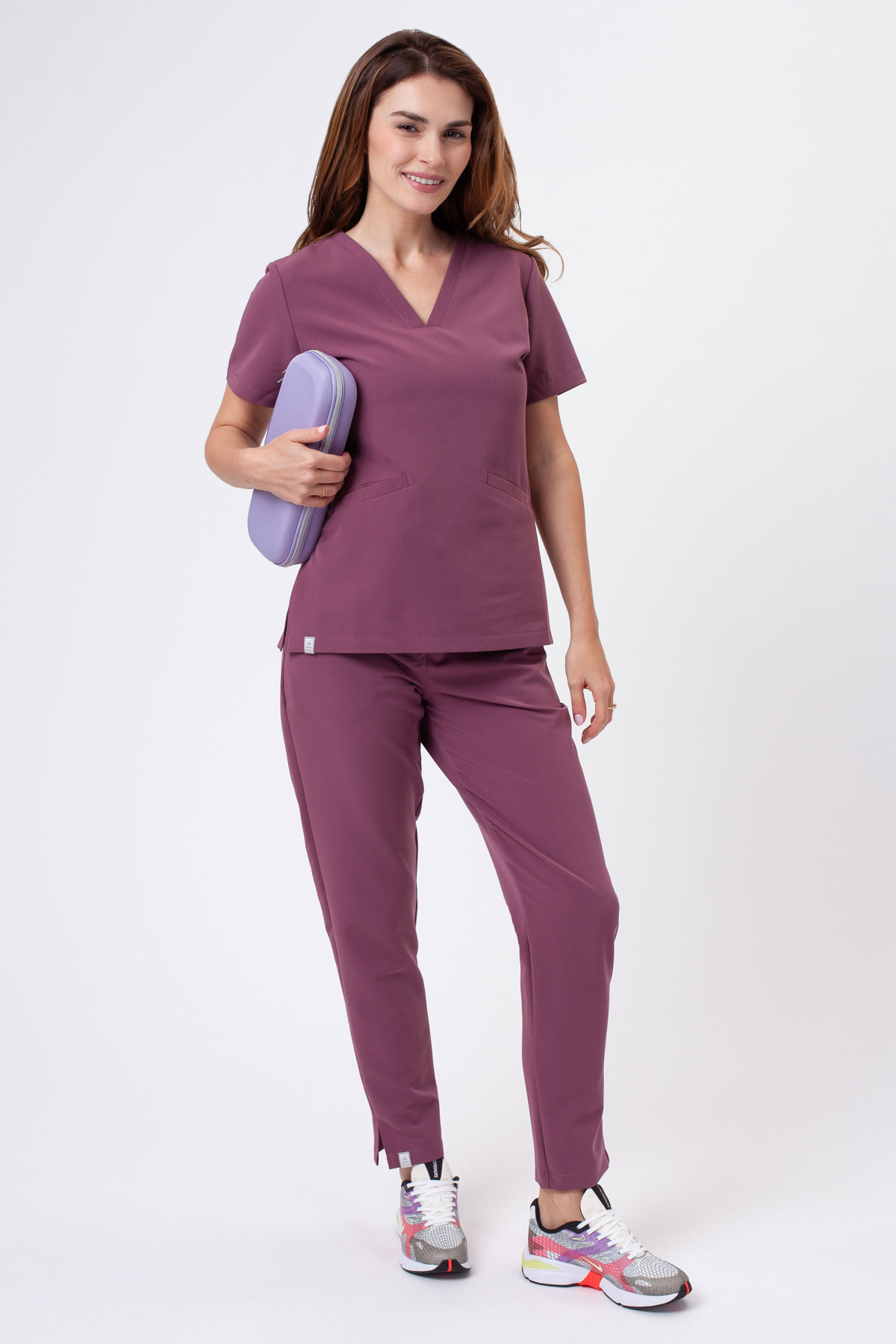 Dámské lékařské kalhoty Sunrise Uniforms Premium Pride grape-6