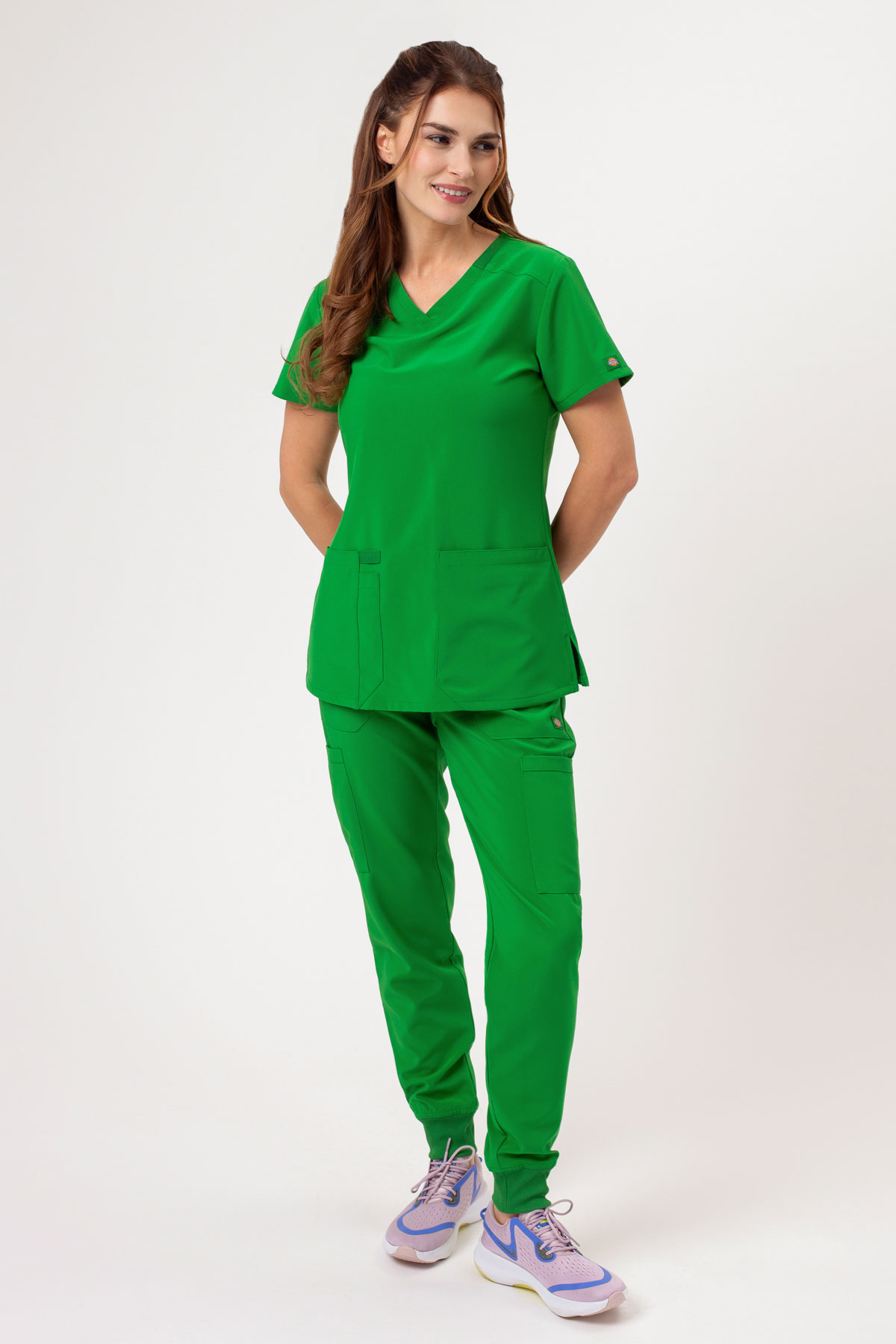 Dámské lékařské kalhoty Dickies EDS Essentials Mid Rise Jogger světle šedé-6