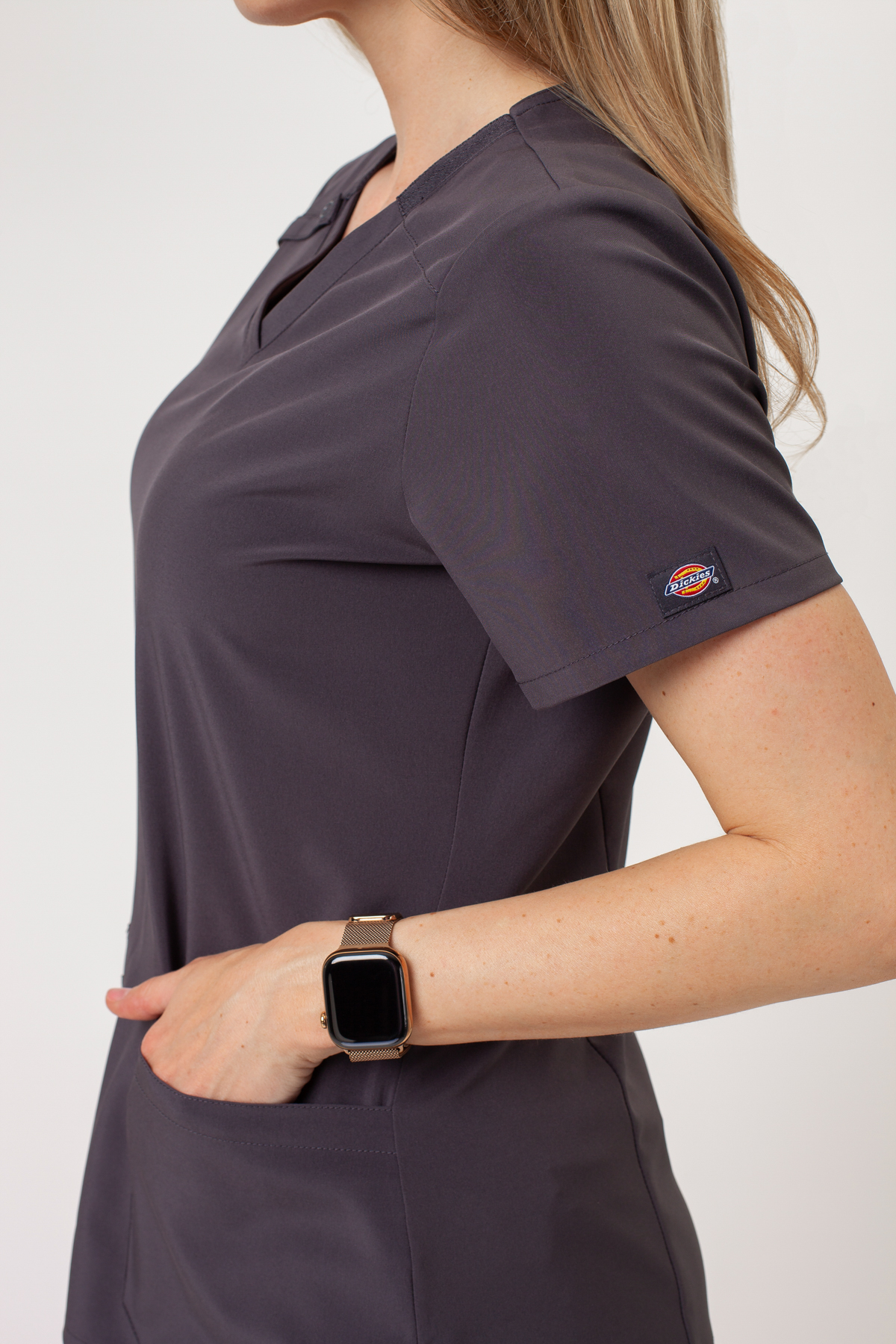 Dámská lékařská halena Dickies EDS Essentials V-Neck šedá-5