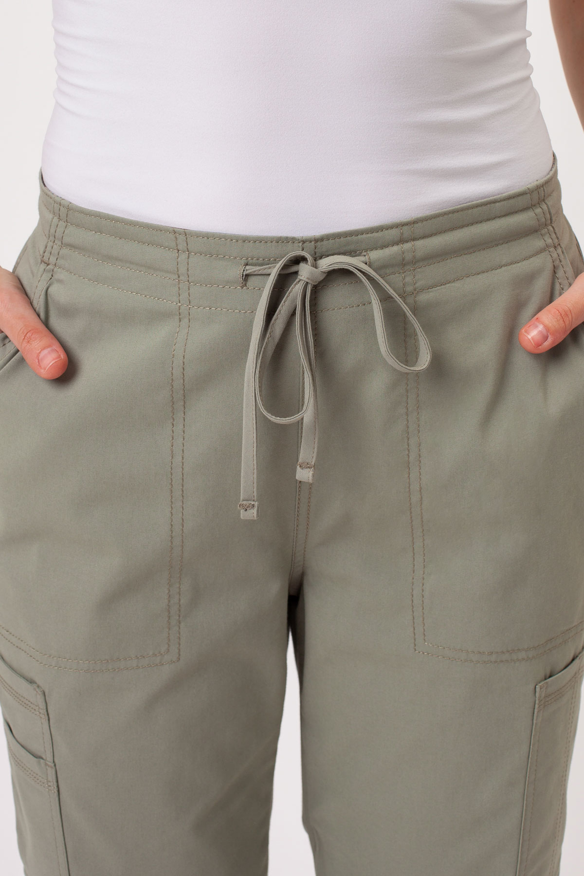 Dámské lékařské kalhoty Dickies Forge Straight Leg pastelově olivkové-4