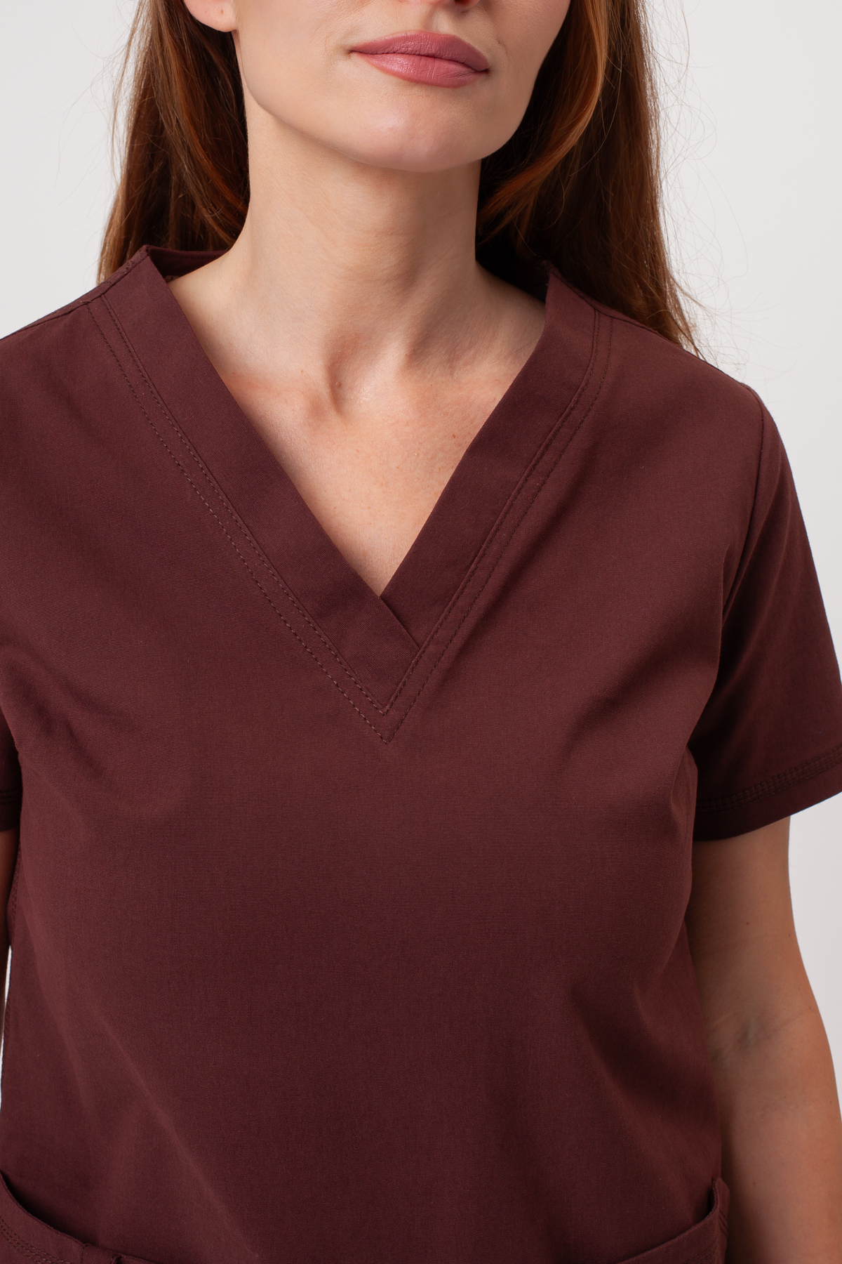 Dámská lékařská halena Dickies Forge V-neck hnědá-4