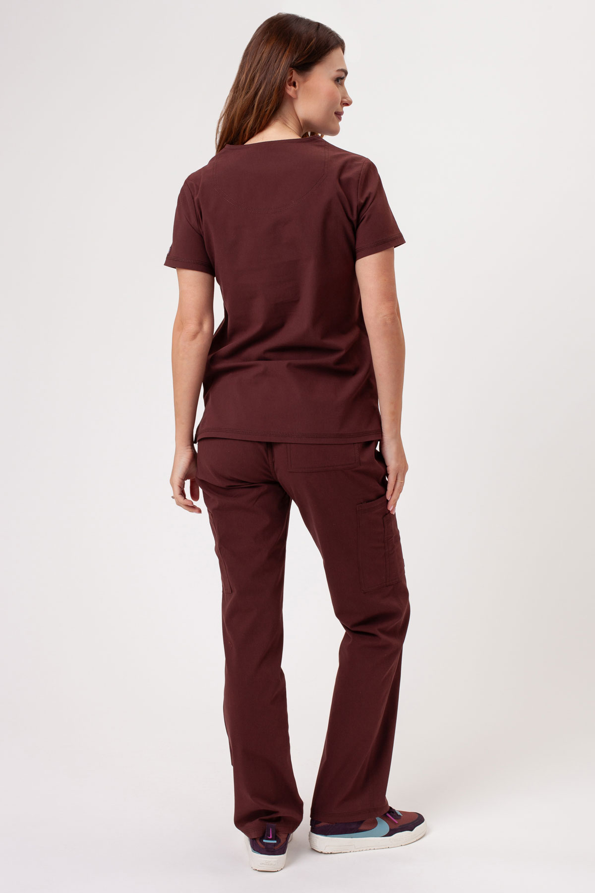 Dámské lékařské kalhoty Dickies Forge Straight Leg hnědé-6