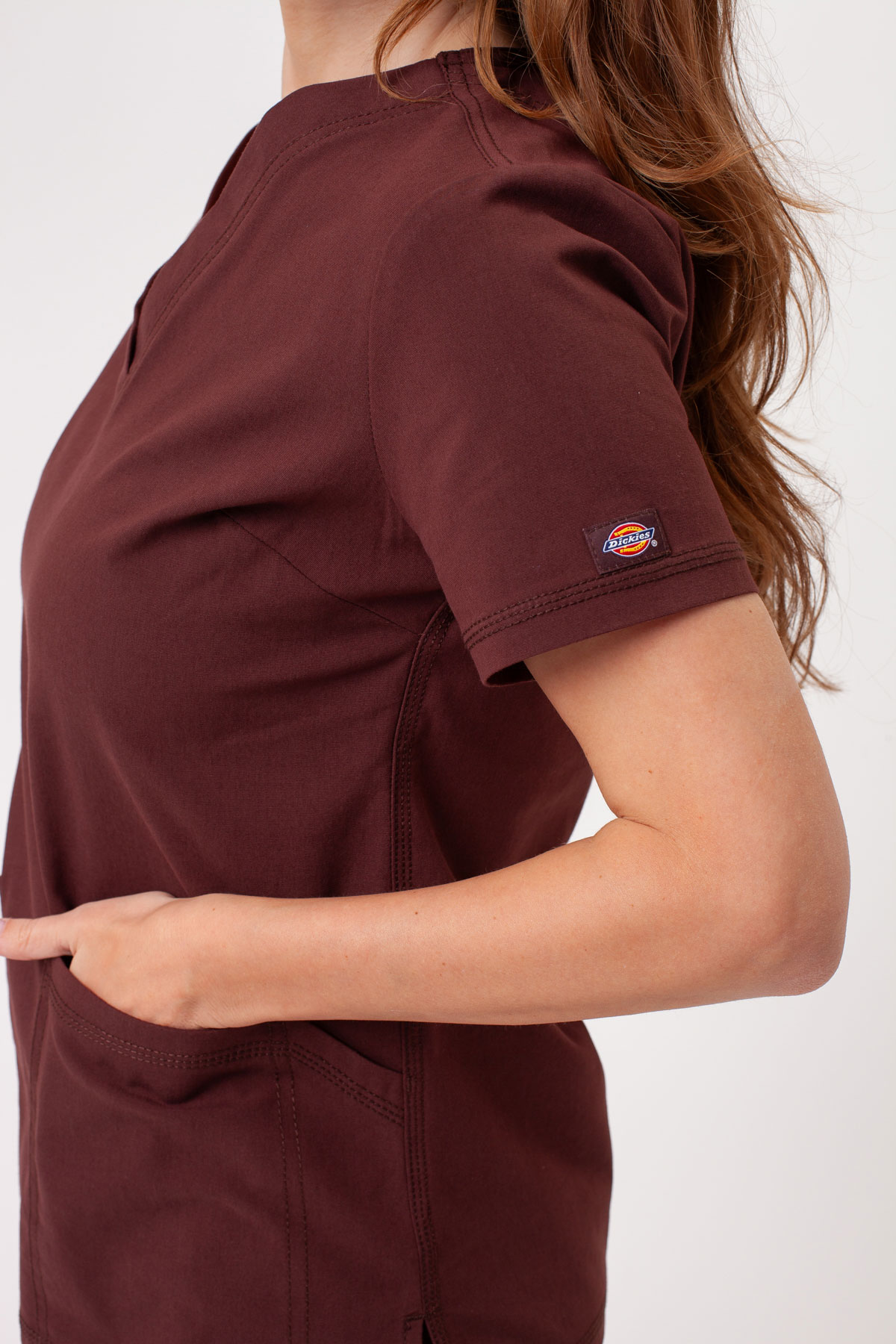 Dámská lékařská souprava Dickies Forge V-neck hnědá-7
