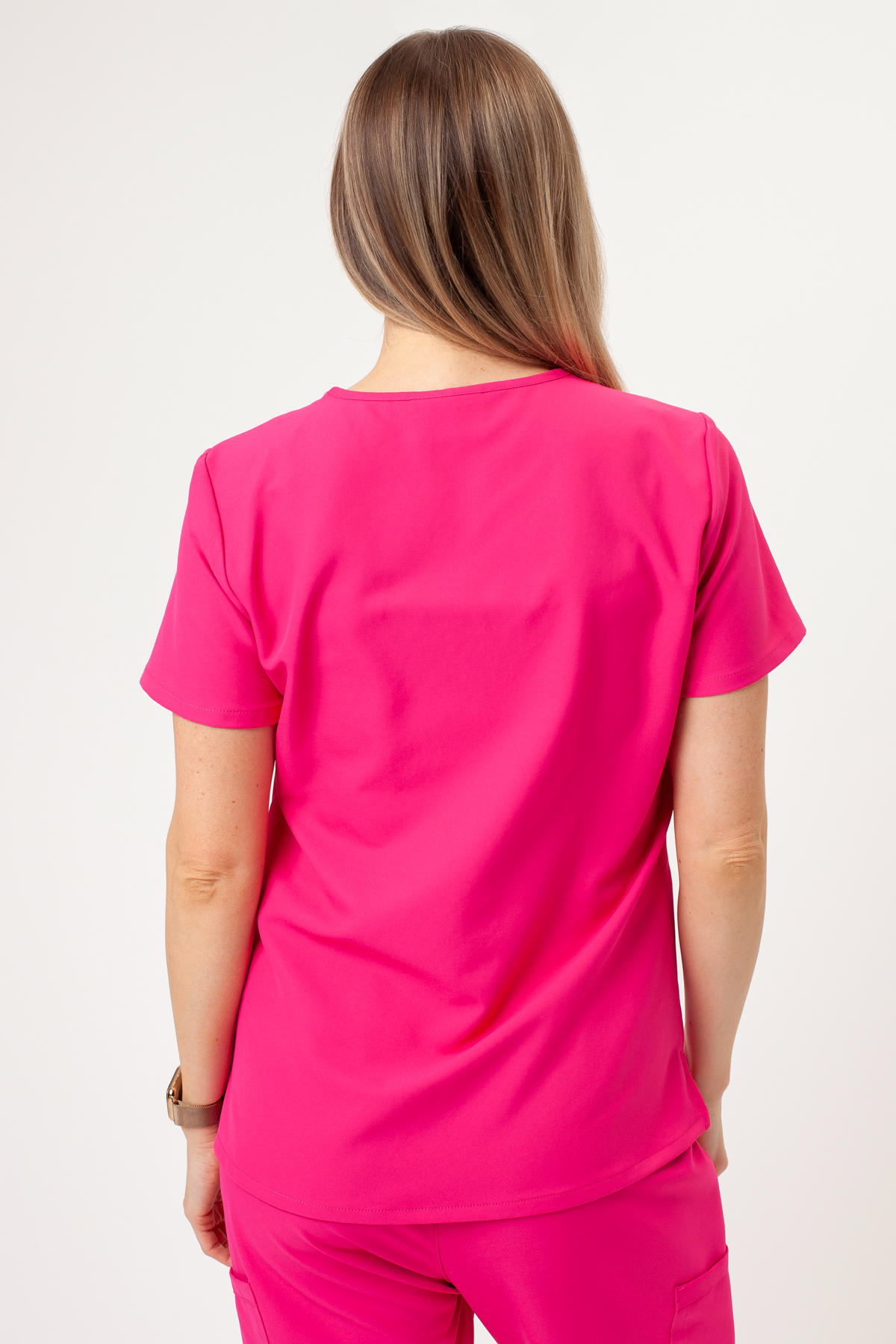 Dámská lékařská halena Cherokee Ultra V-neck Top růžová-2