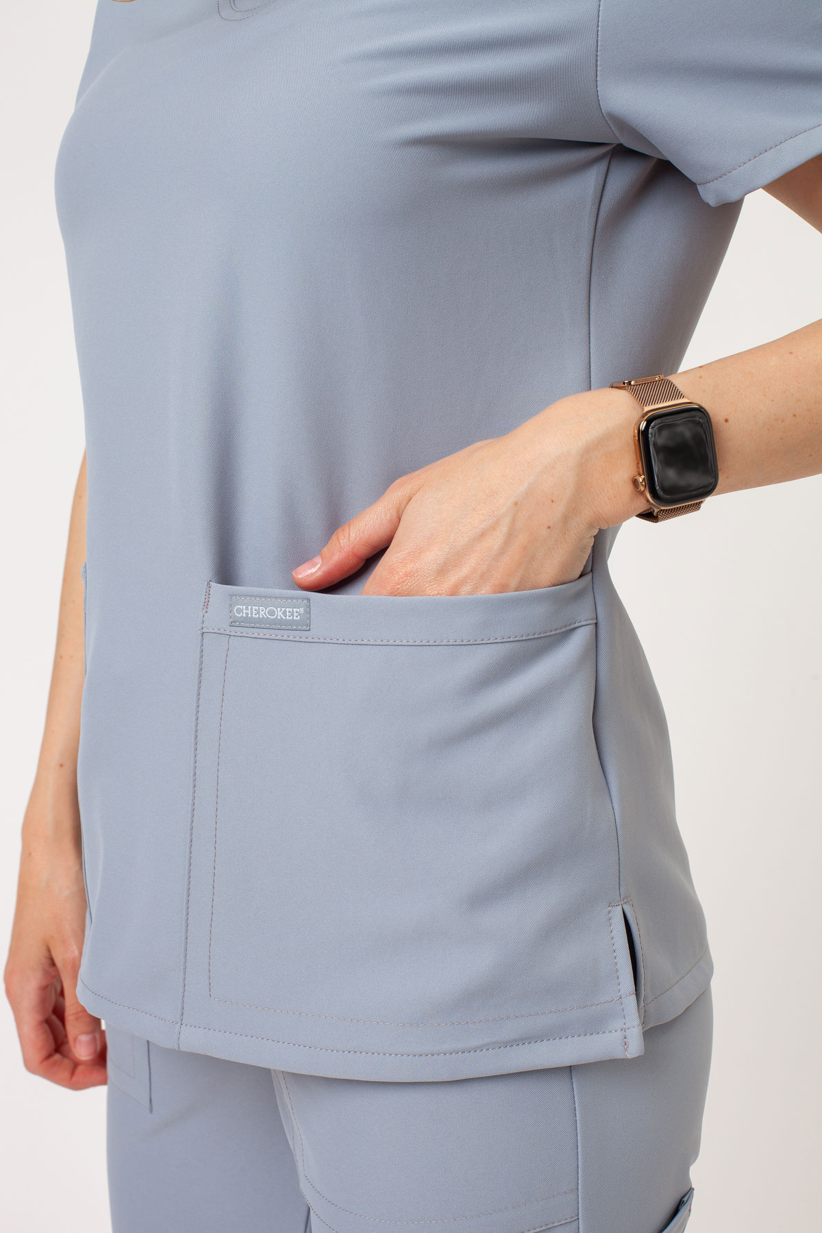 Dámská lékařská souprava Cherokee Ultra V-neck světle šedá-7