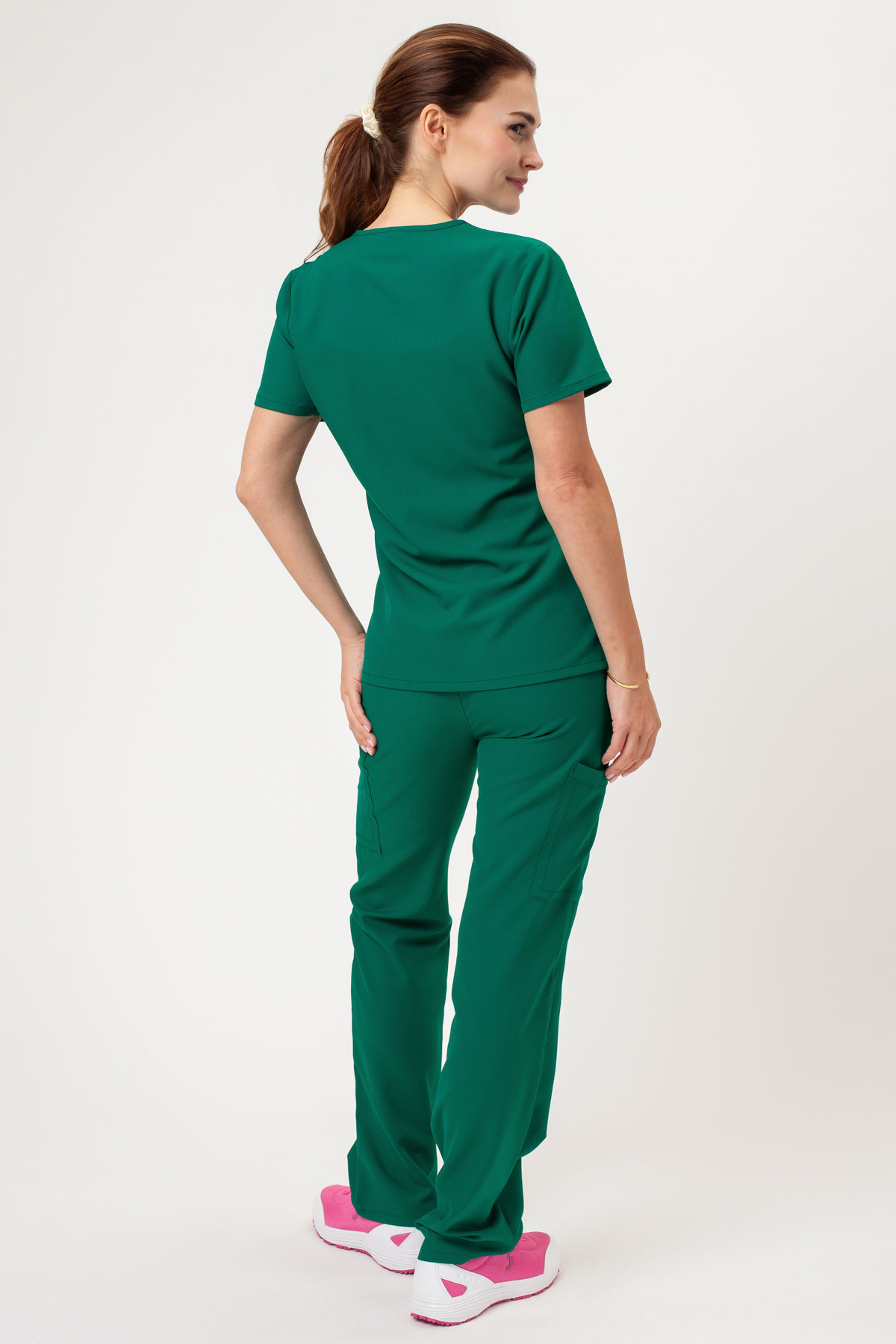 Dámská lékařská halena Cherokee Ultra V-neck Top zelená-6