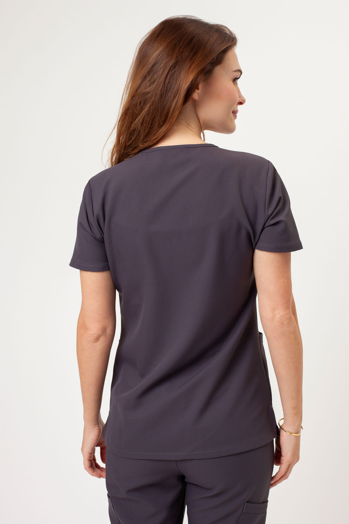 Dámská lékařská halena Cherokee Ultra V-neck Top šedá-3