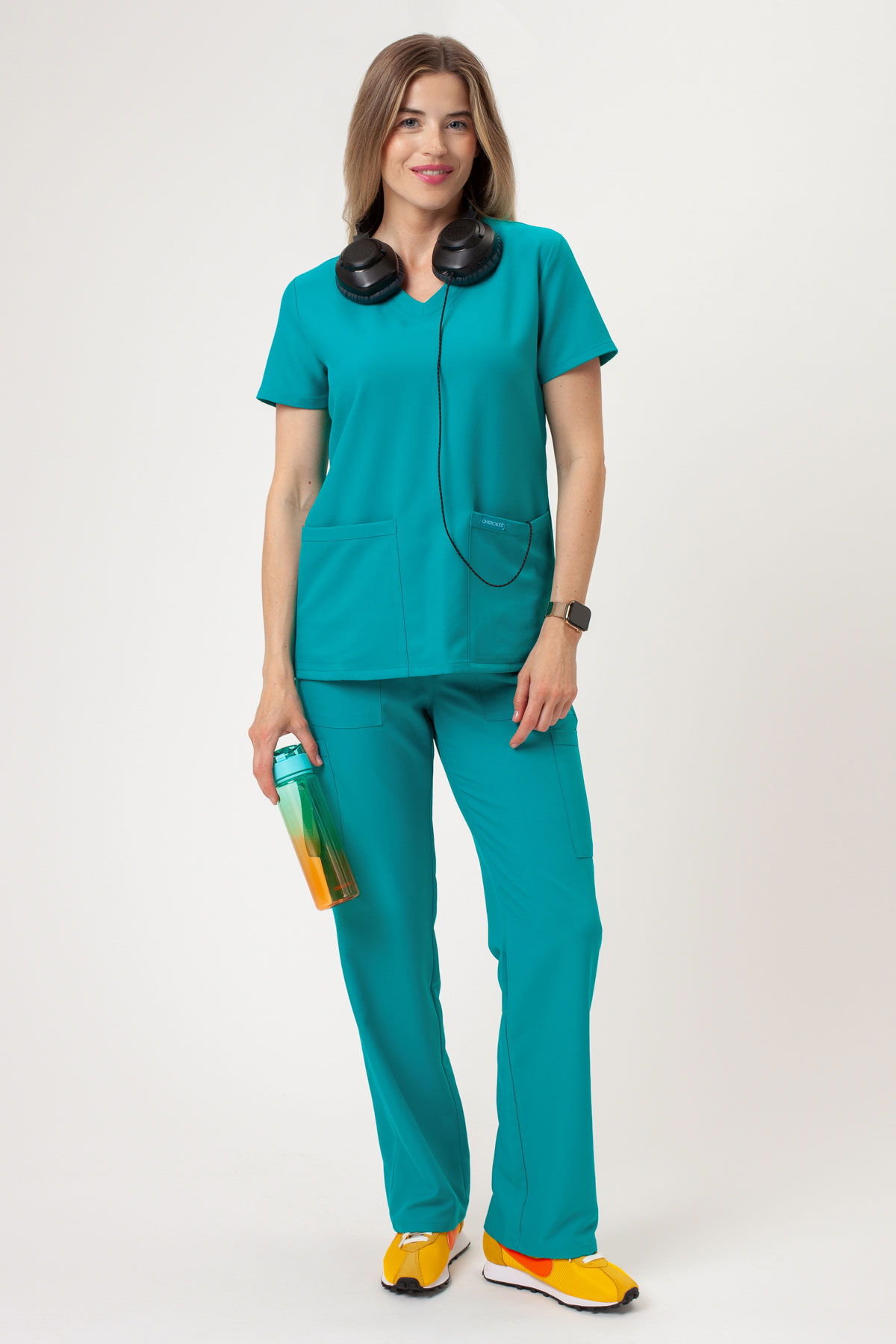 Dámská lékařská halena Cherokee Ultra V-neck Top mořsky modrá-4