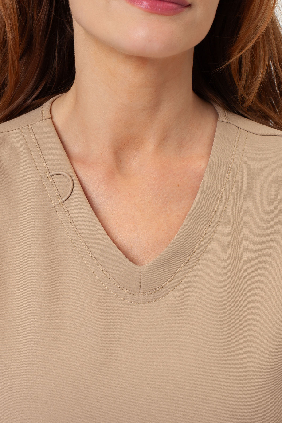 Dámská lékařská halena Cherokee Ultra V-neck Top bežová-3