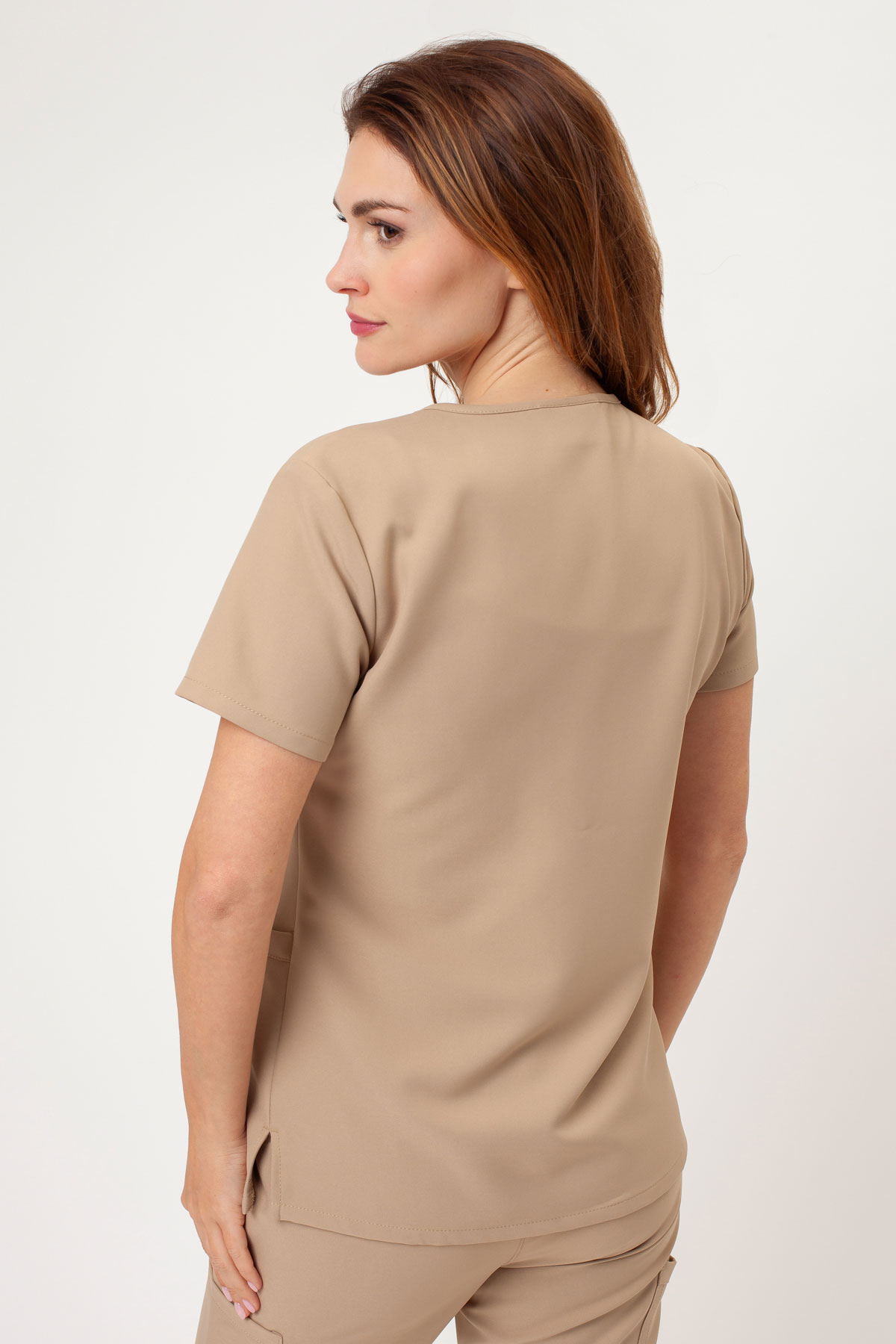 Dámská lékařská halena Cherokee Ultra V-neck Top bežová-2