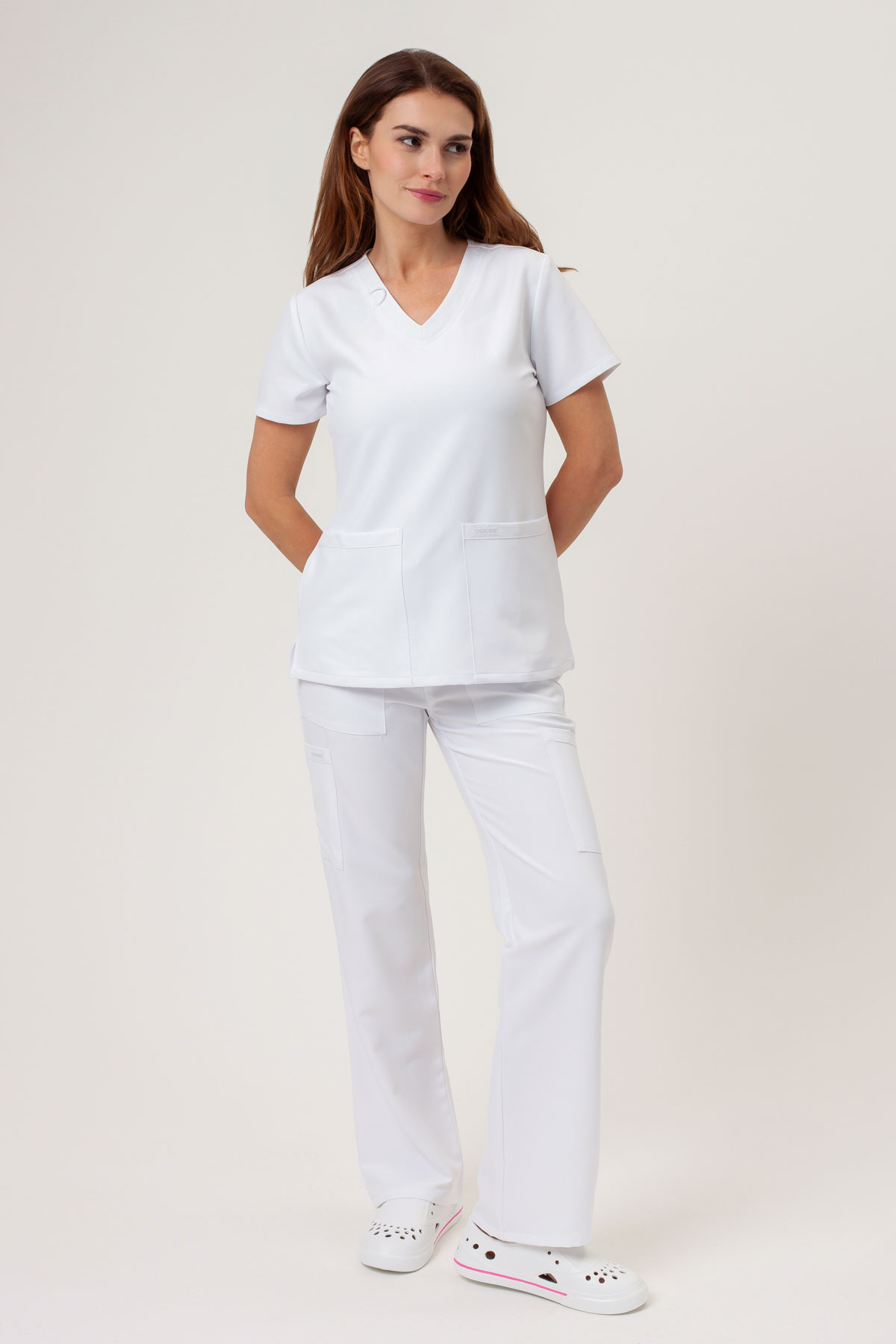 Dámská lékařská souprava Cherokee Ultra V-neck bílá-1