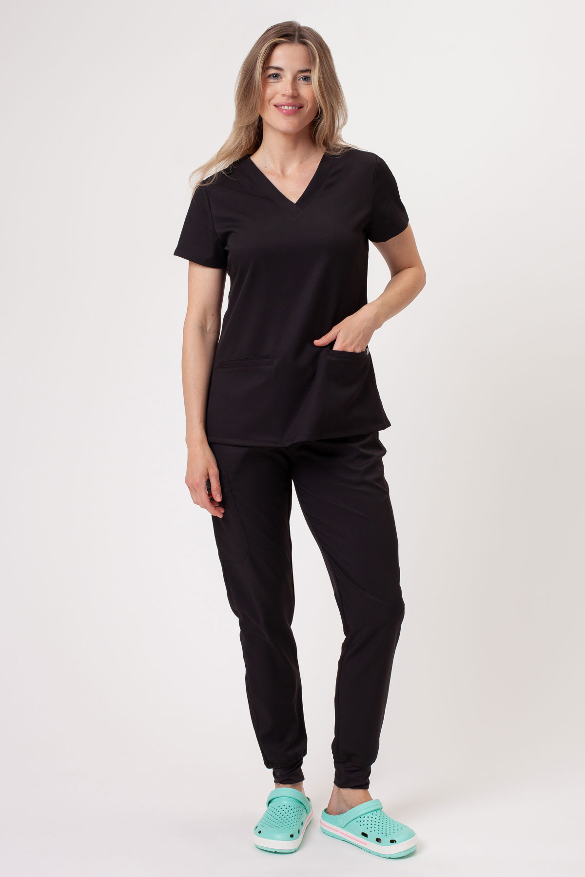 Dámská lékařská souprava Sunrise Lite Fit jogger černá-2