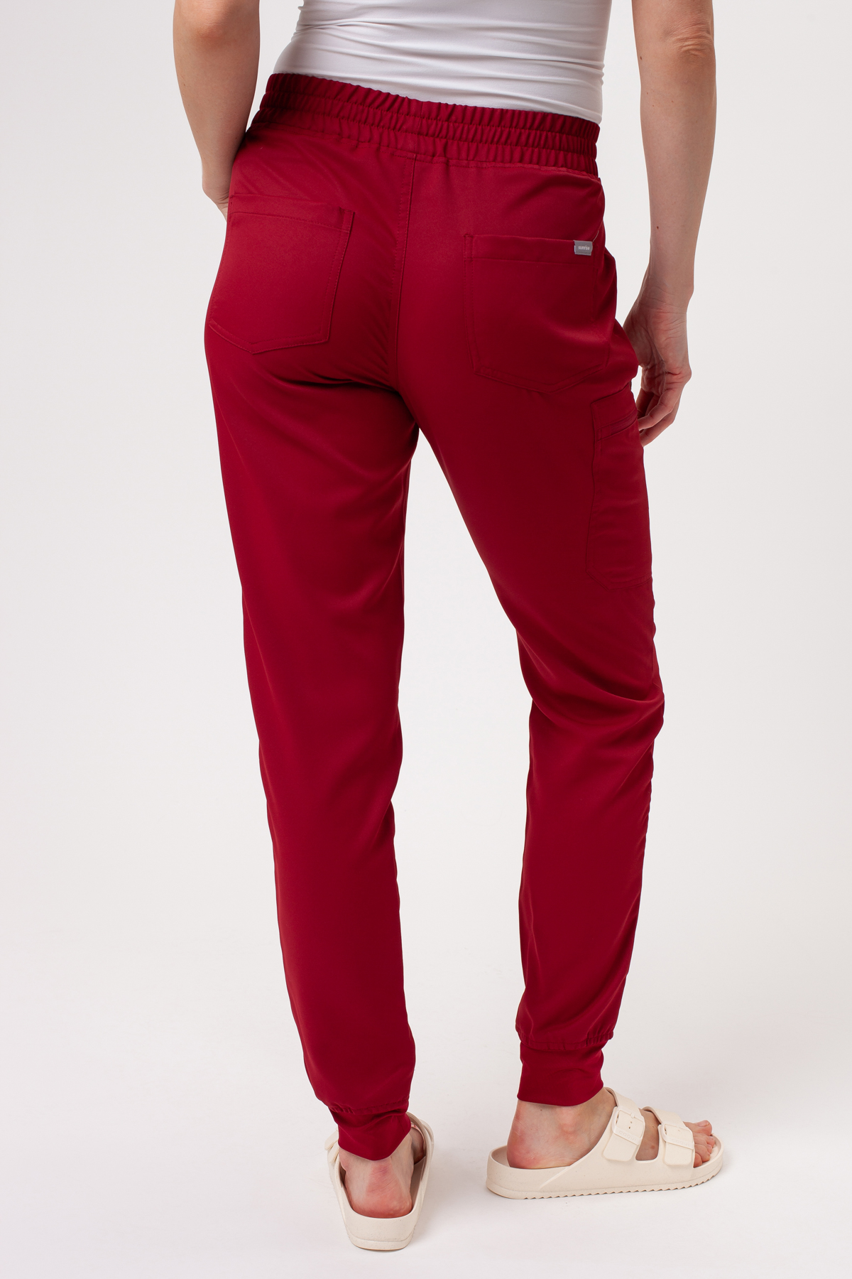 Dámské lékařské kalhoty Sunrise Lite Fit jogger burgundové-2