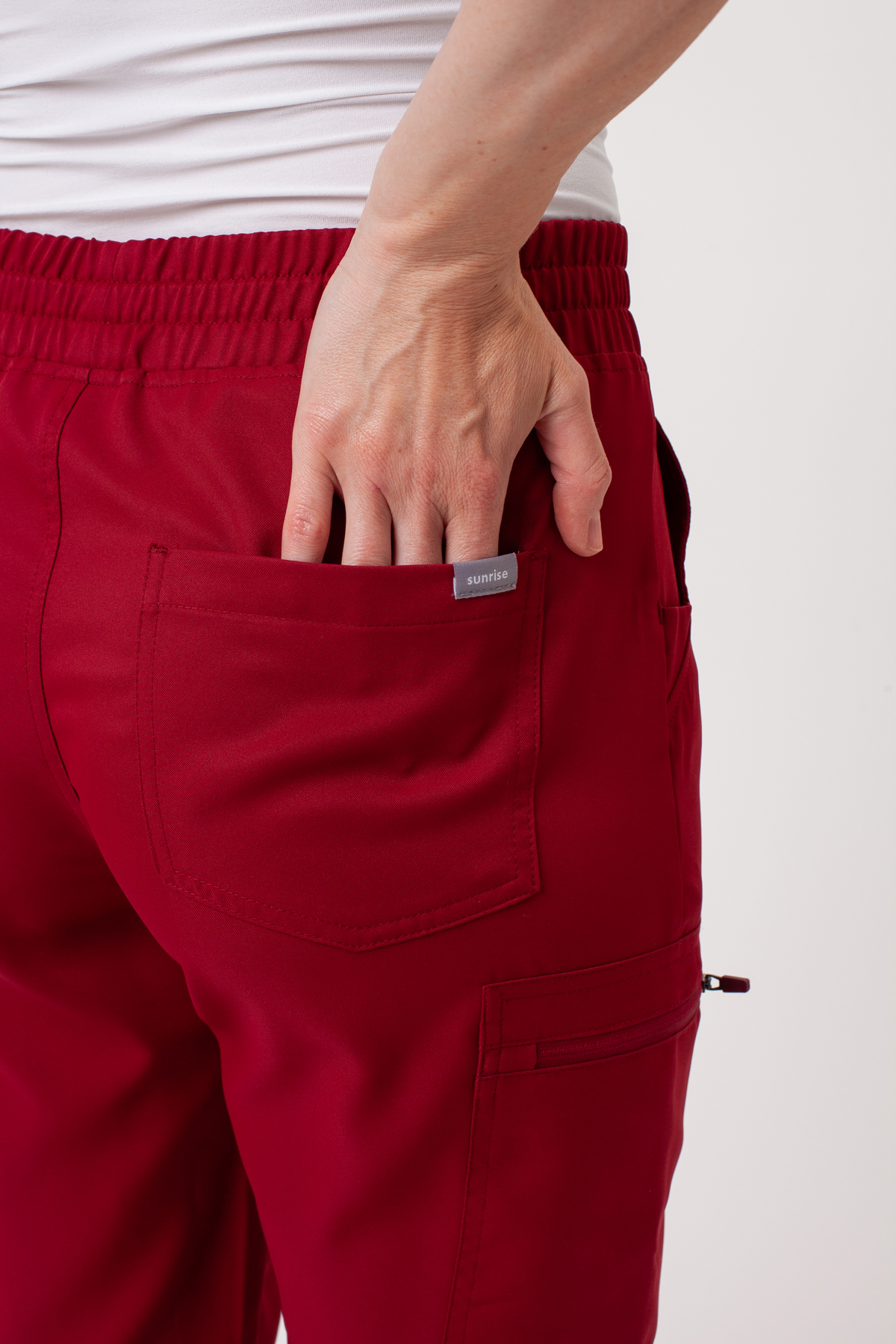 Dámská lékařská souprava Sunrise Lite Fit jogger burgundová-10