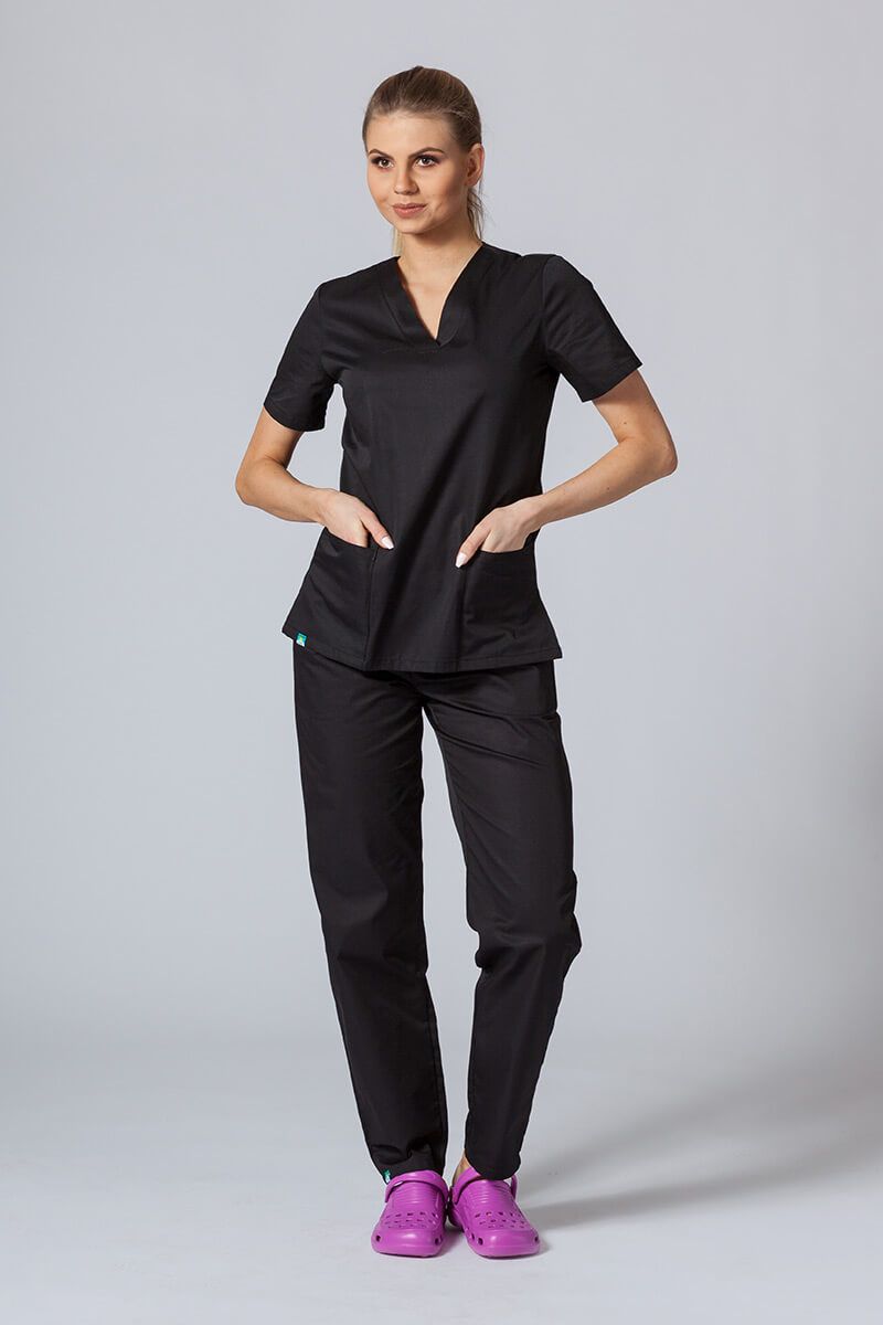 Lékařská dámská halena Sunrise Uniforms Basic Light černá-1