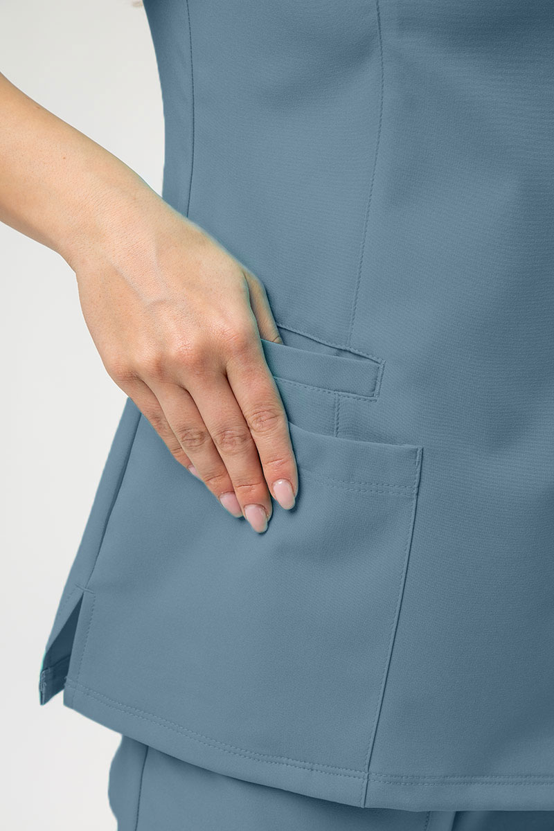 Lékařská dámská halena Maevn Momentum Double V-neck pastelově modrá-3