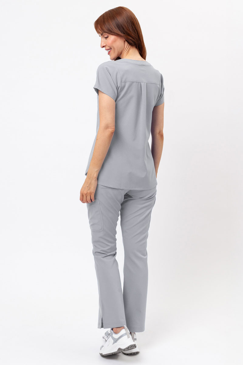 Dámská lékařská halena Maevn Momentum Dolman světle šedá-7