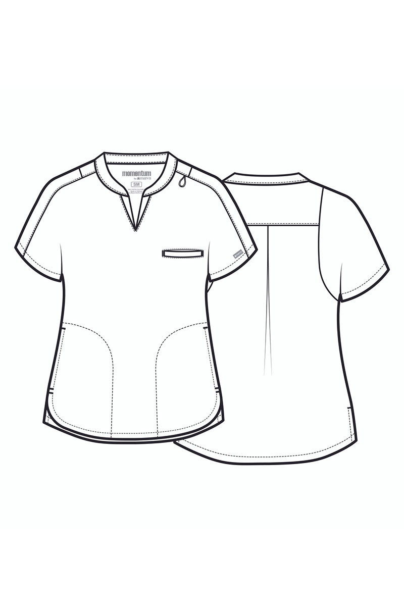 Dámská lékařská halena Maevn Momentum Dolman světle šedá-8