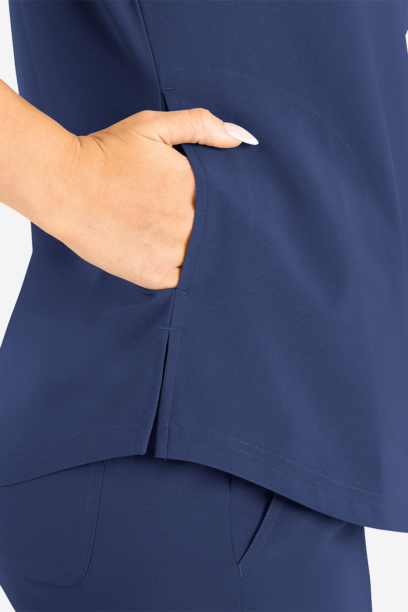 Dámská lékařská halena Maevn Momentum Round Neck námořnická modř-4