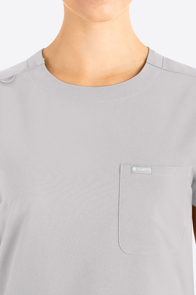 Dámská lékařská halena Maevn Momentum Round Neck světle šedá-2
