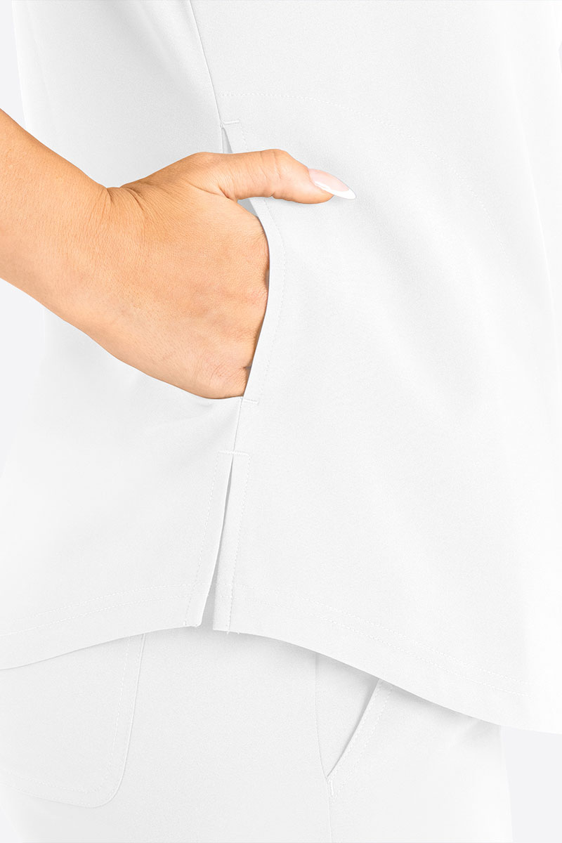 Dámská lékařská halena Maevn Momentum Round Neck bílá-4