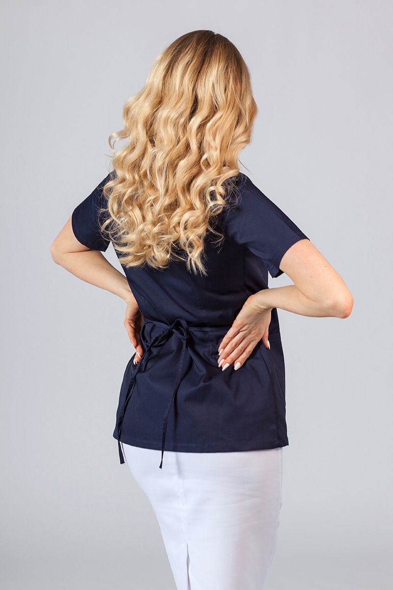 Zástěra/halena dámská s vázáním Sunrise Uniforms námořnická modř-2