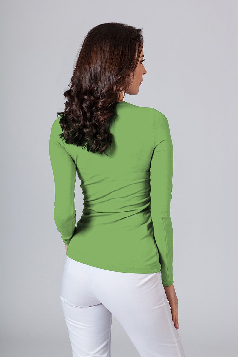 Dámské tričko Malfini Slim s dlouhým rukávem zelené-1
