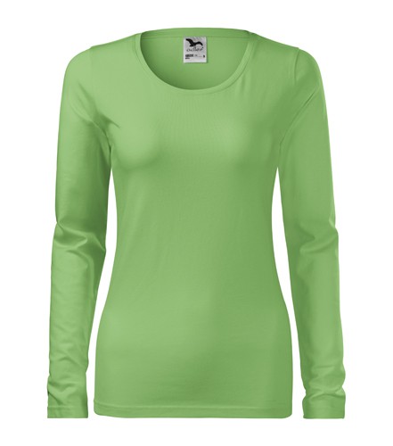 Dámské tričko Malfini s dlouhým rukávem zelené-2