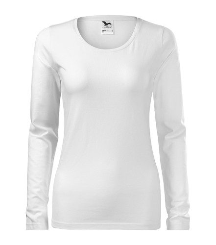 Dámské tričko Malfini Slim s dlouhým rukávem bílé-3