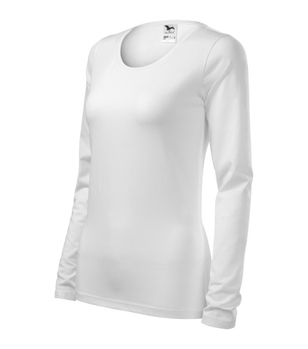 Dámské tričko Malfini s dlouhým rukávem bílé-5