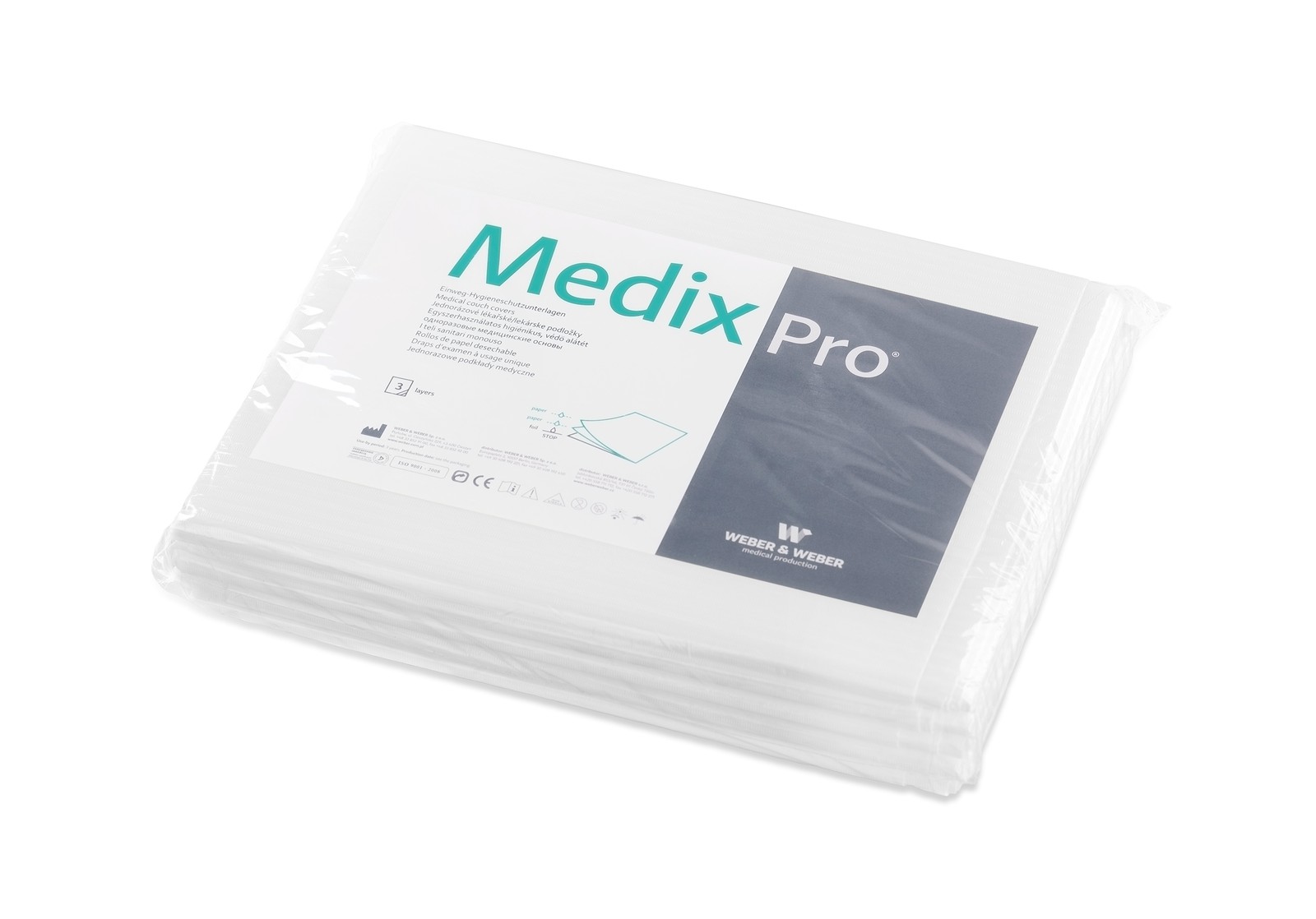 Zdravotnická prostěradla 150x210 cm z buničiny a fólie MedixPro (balení 5 kusů)-10