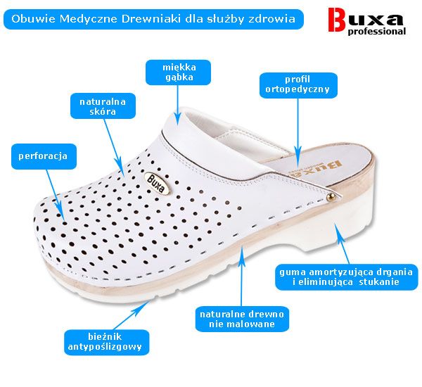 Zdravotnická obuv Buxa Supercomfort FPU11 bílá-4