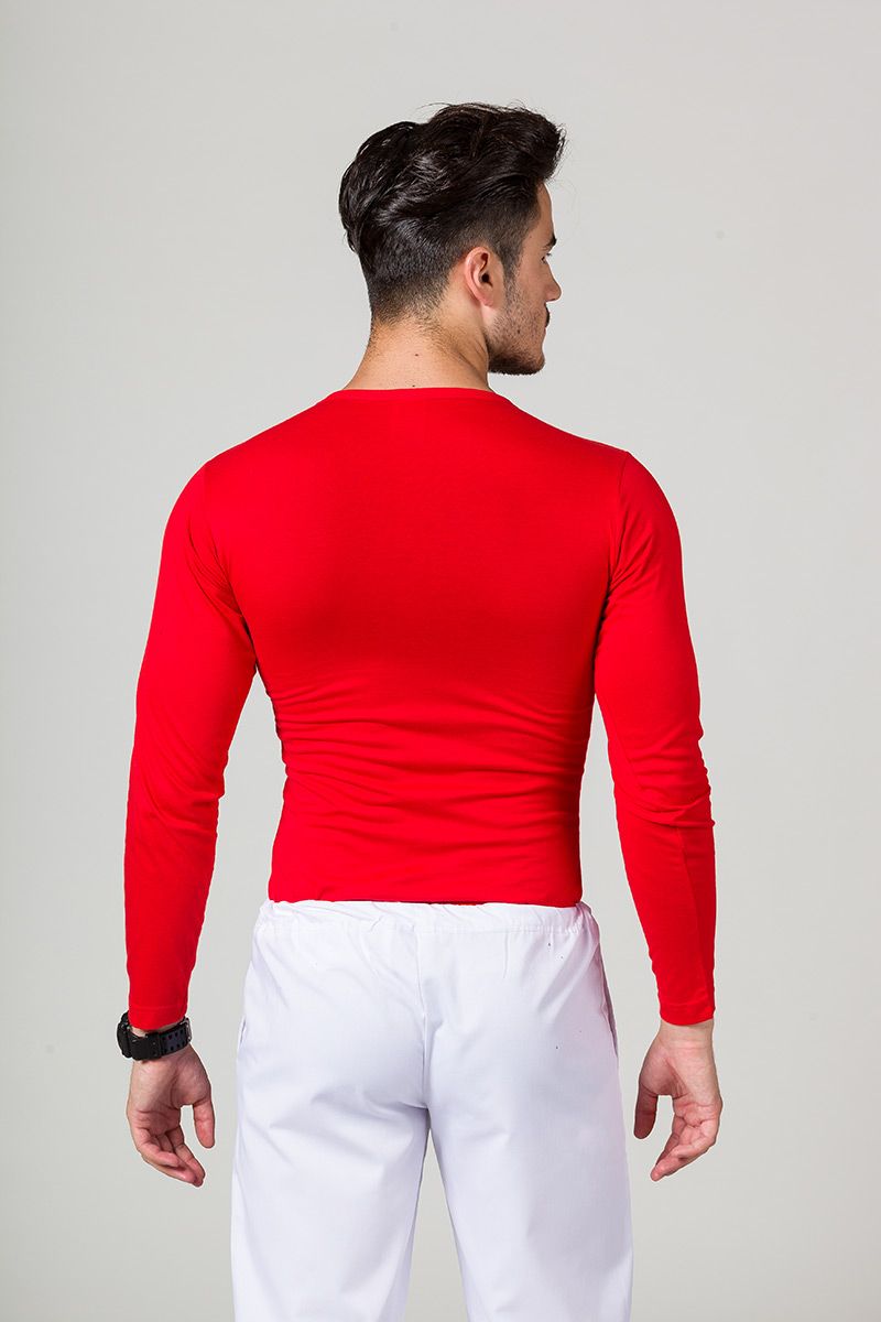 Pánské tričko s dlouhým Malfini rukávem červené-1