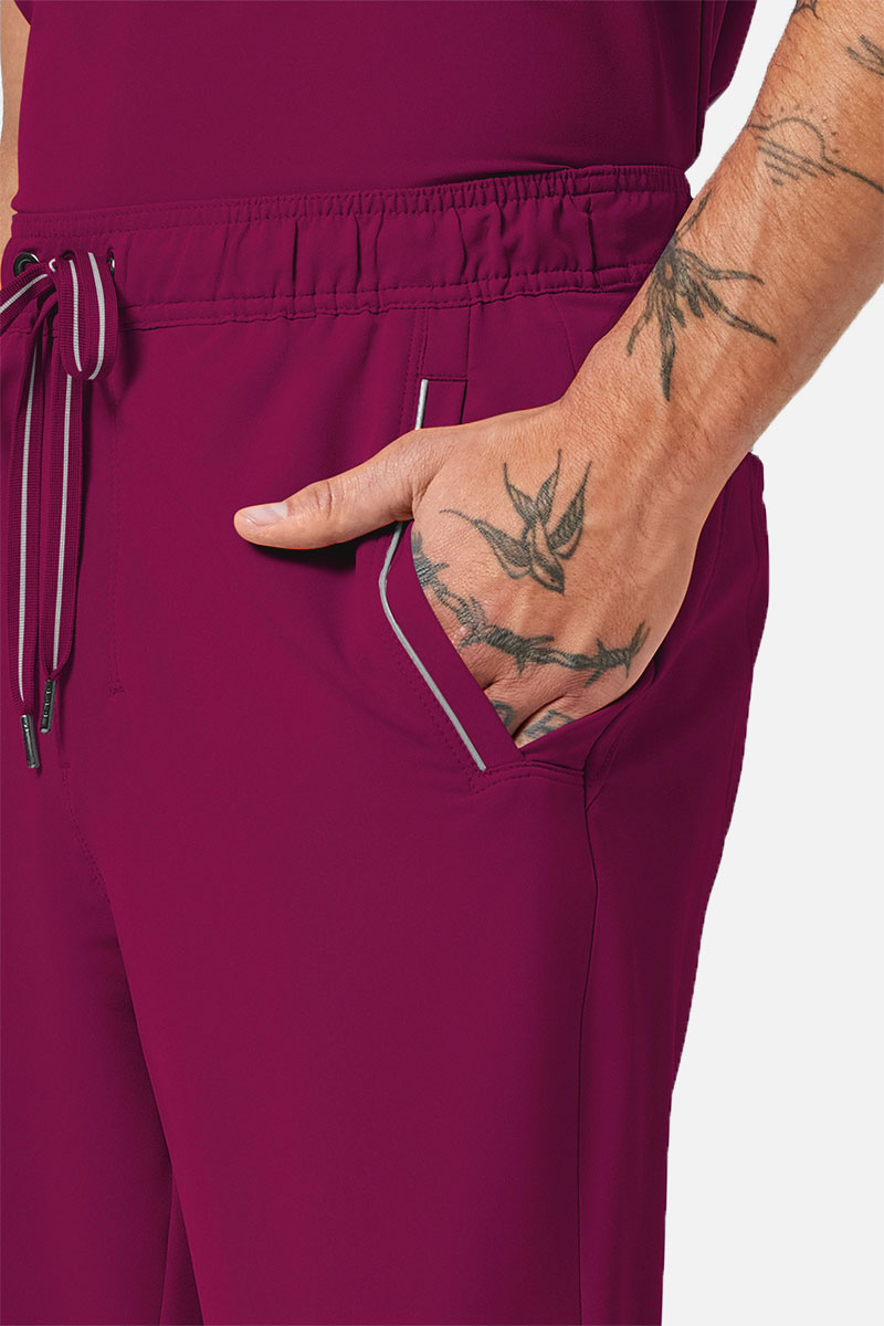 Pánské lékařské kalhoty Healing Hands Noah třešňové-5