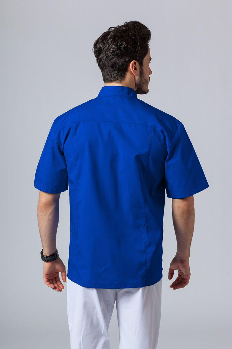 Pánská lékařská košile/halena se stojatým límečkem tmavě modrá-1