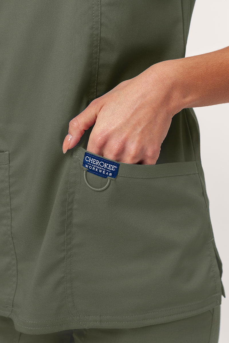 Dámská lékařská halena Cherokee Revolution Mock olivková-3