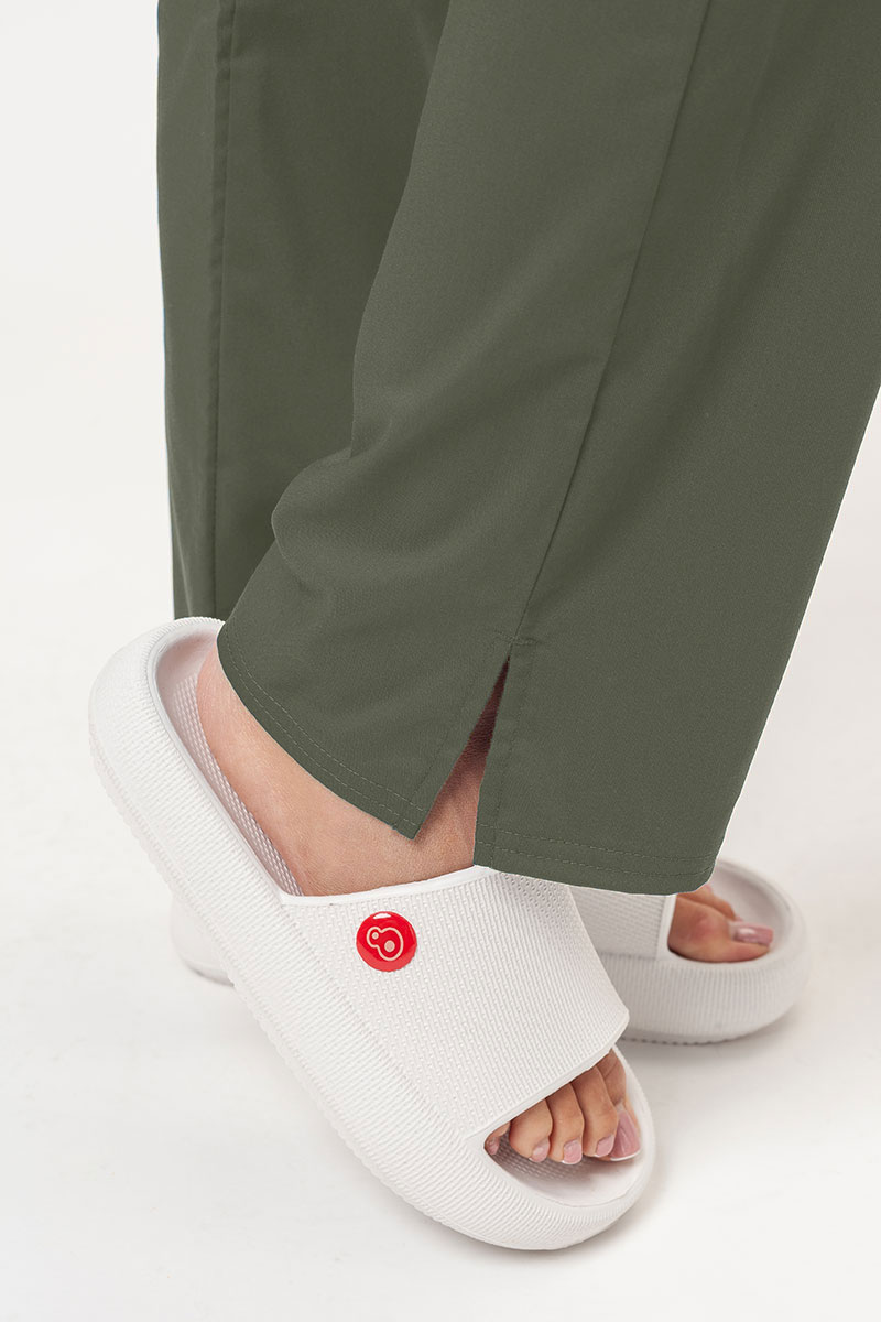 Dámské lékařské kalhoty Cherokee Revolution Straight Leg olivkové-5