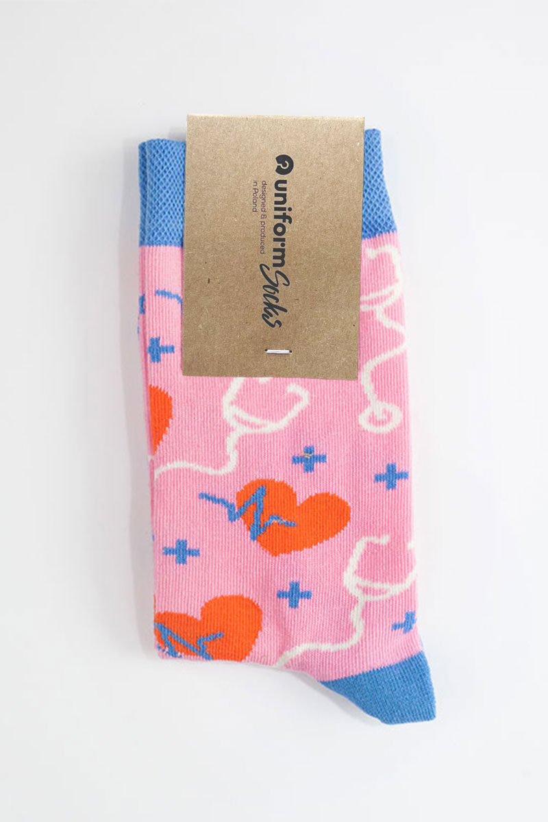 Barevné ponožky Check My Pulse - UniformSocks-3