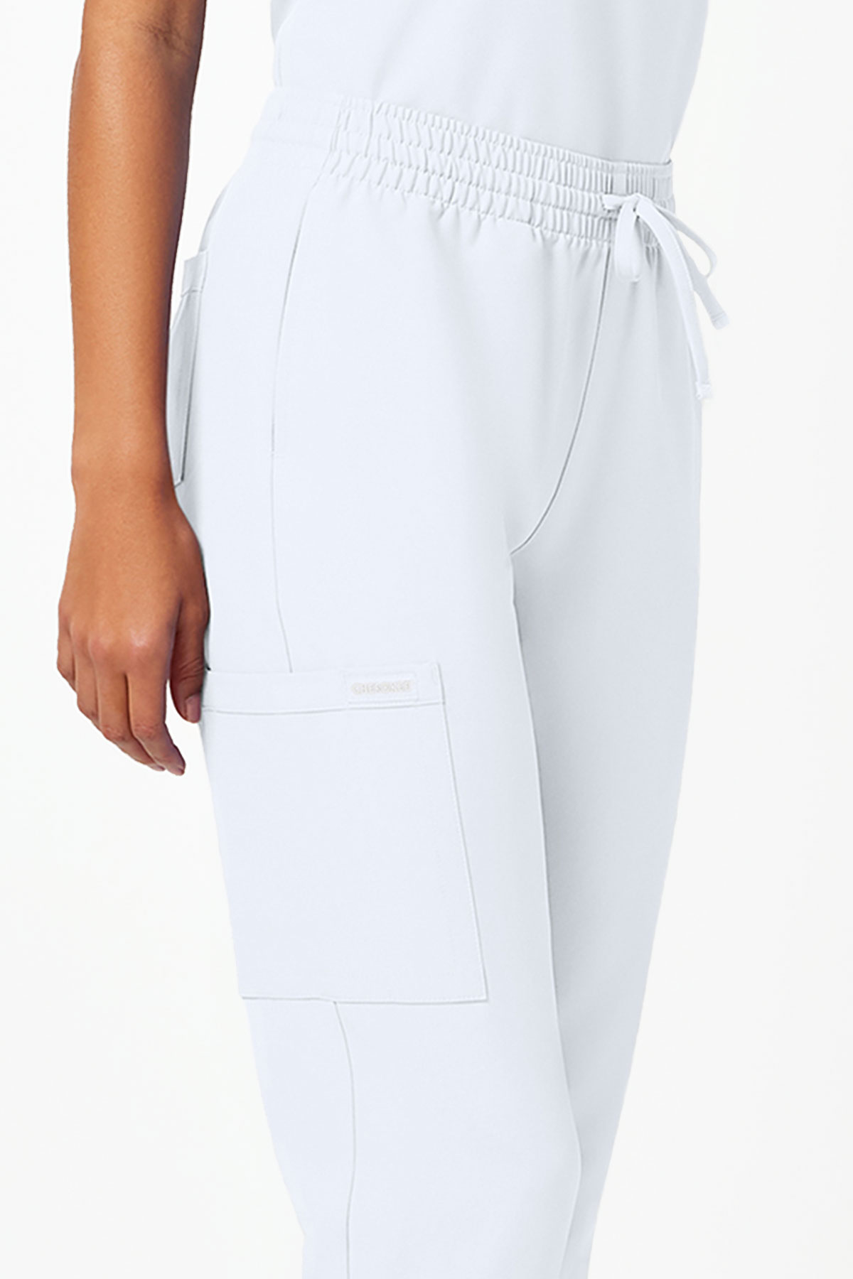 Dámské lékařské kalhoty Cherokee Originals Ultra Jogger bílé-4