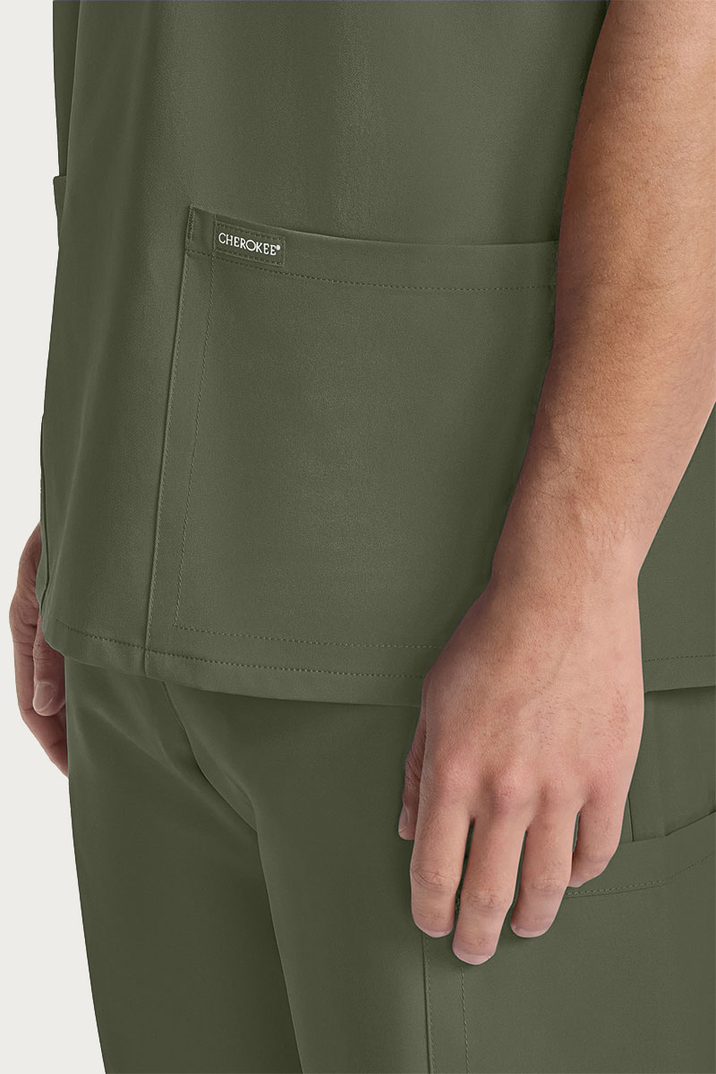 Pánská lékařská halena Cherokee Ultra V-neck olivková-4