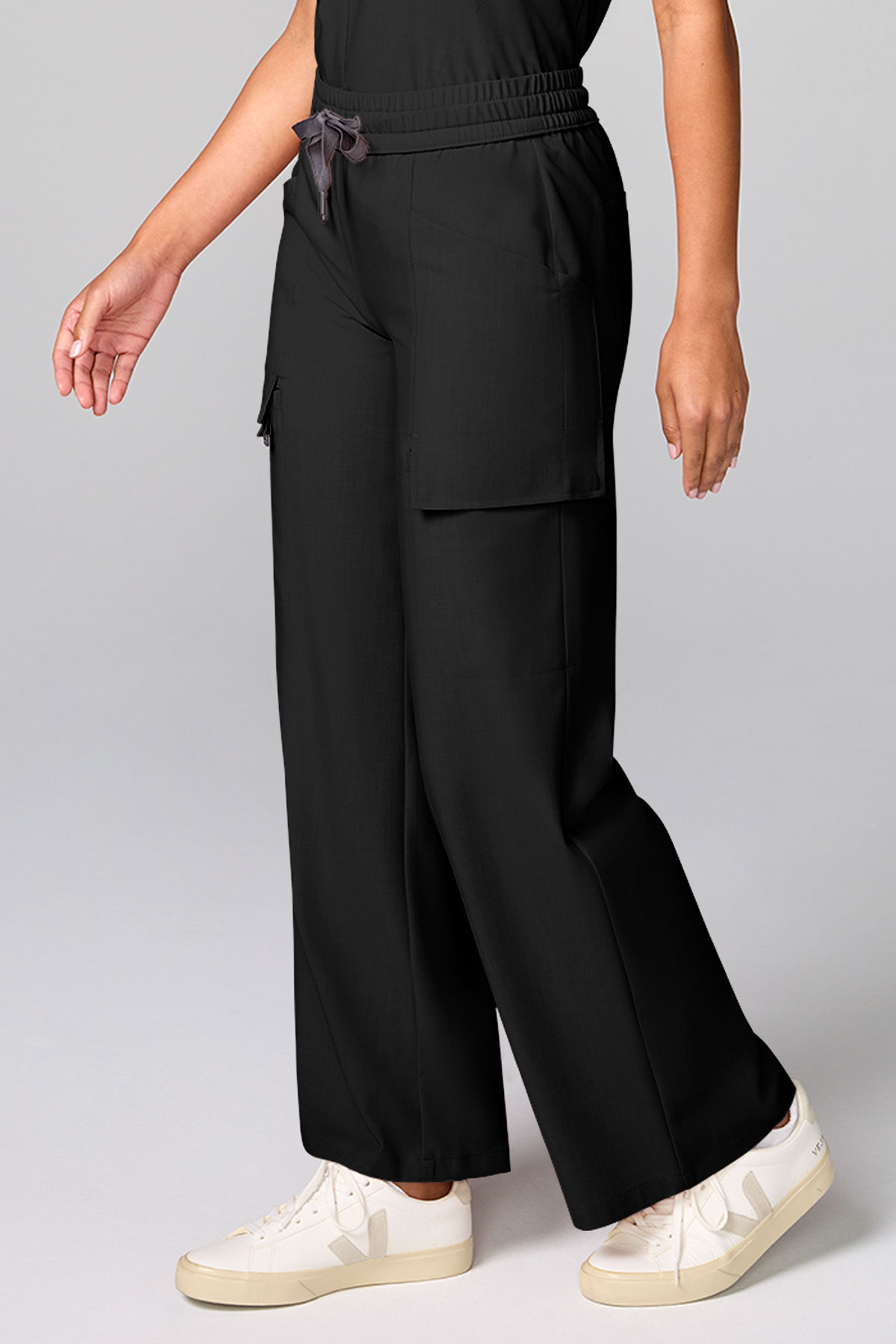 Dámské zdravotnické kalhoty Healing Hands Wide Leg Petite černé-2