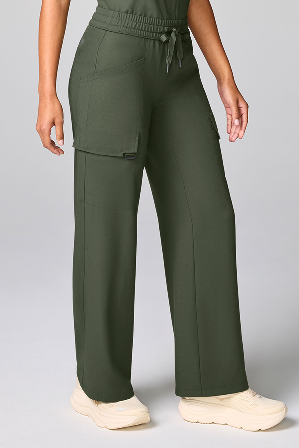 Dámské zdravotnické kalhoty Healing Hands Wide Leg Petite olivkové-1
