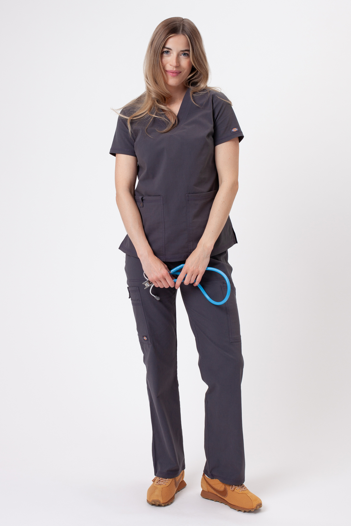 Dámská lékařská souprava Dickies Forge V-neck šedá-1