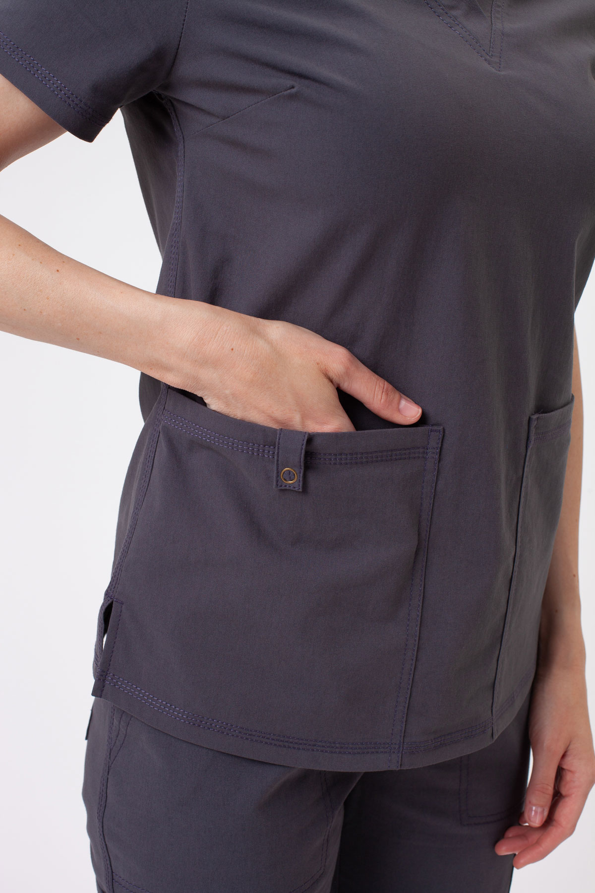 Dámská lékařská halena Dickies Forge V-neck šedá-2