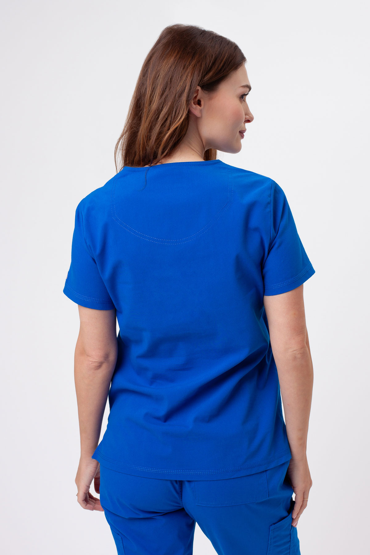 Dámská lékařská halena Dickies Forge V-neck královsky modrá-1