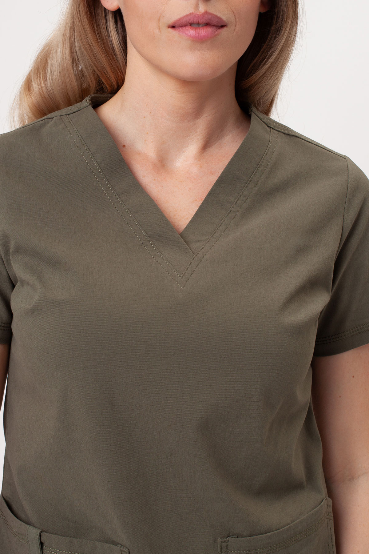 Dámská lékařská halena Dickies Forge V-neck olivková-4