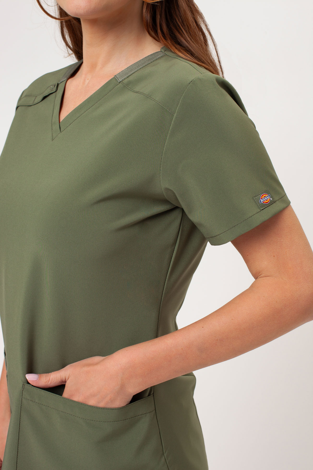 Dámská lékařská halena Dickies EDS Essentials V-Neck olivková-5
