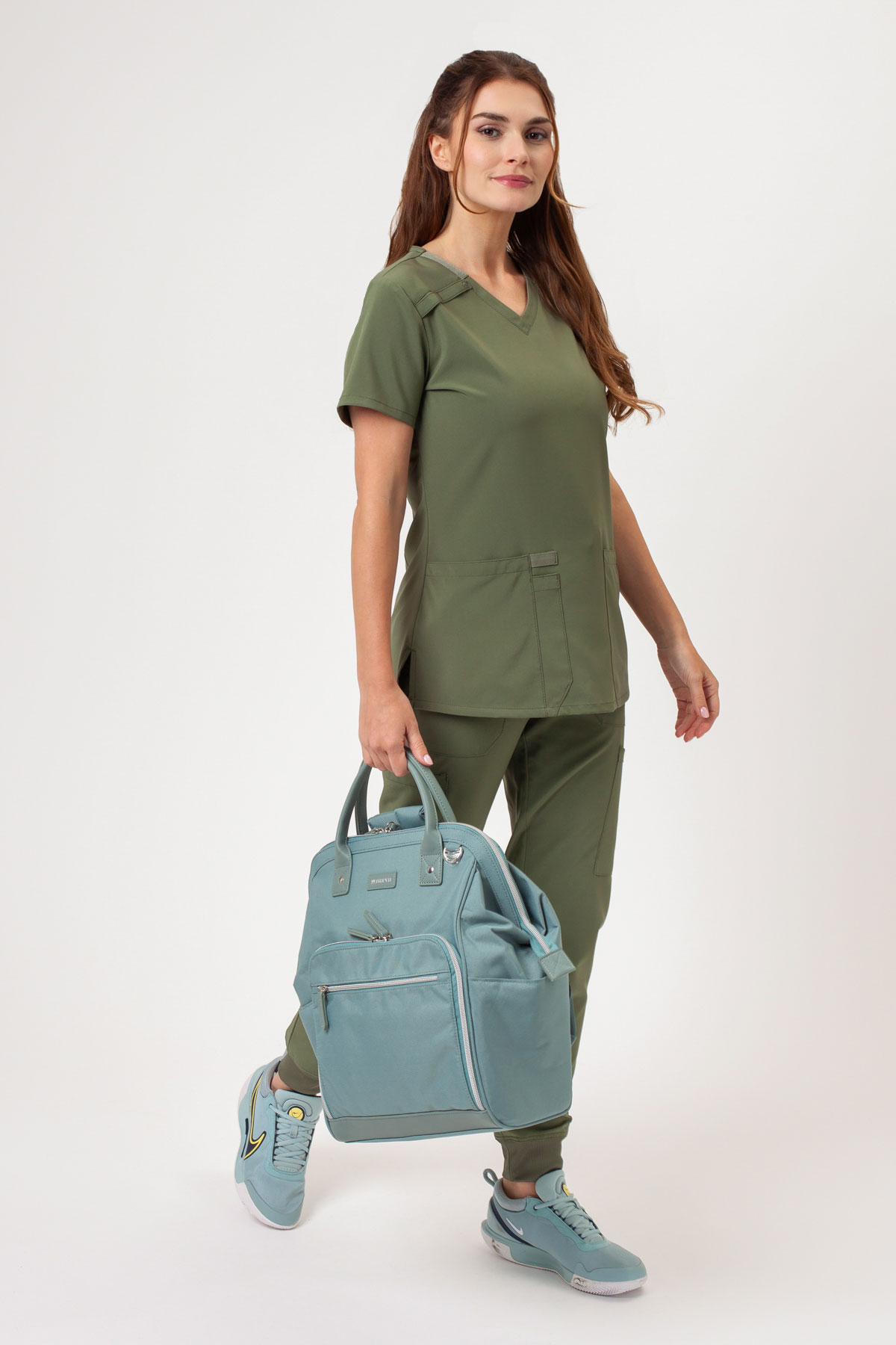 Dámská lékařská halena Dickies EDS Essentials V-Neck olivková-1