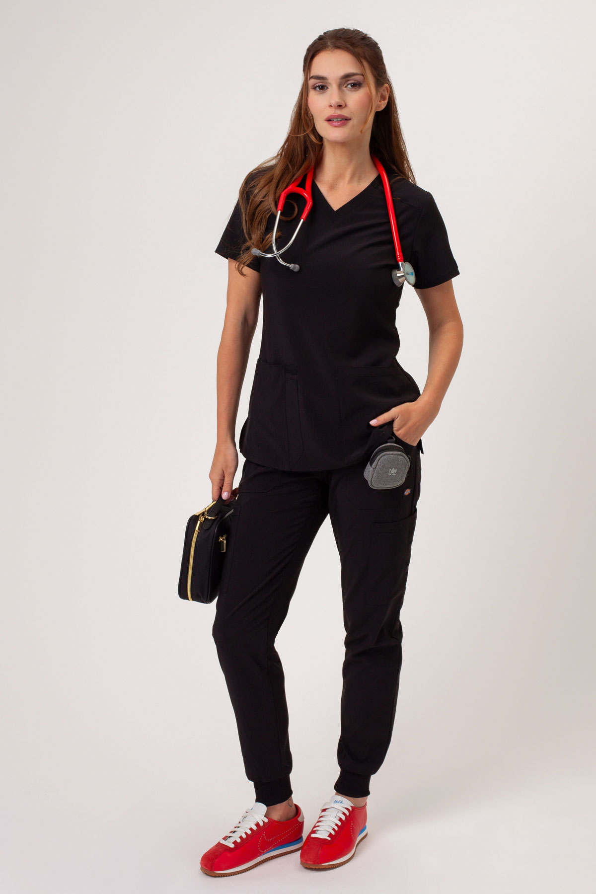 Dámská lékařská halena Dickies EDS Essentials V-Neck černá-6