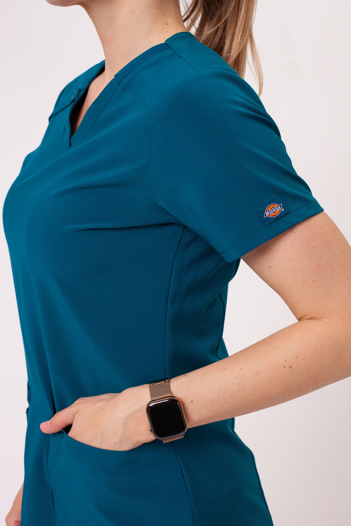 Dámská lékařská halena Dickies EDS Essentials V-Neck karaibsky modrá-4